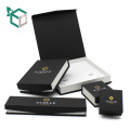 Magnetic closure black logo stamping jewelry box